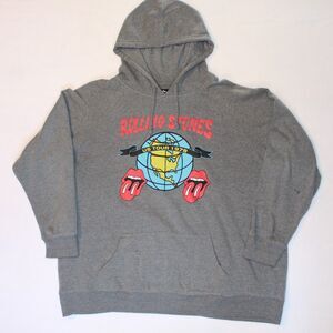 The Rolling Stones Unisex Gray Hoodie: 1978 US Tour OFFICIALLY LICENSED